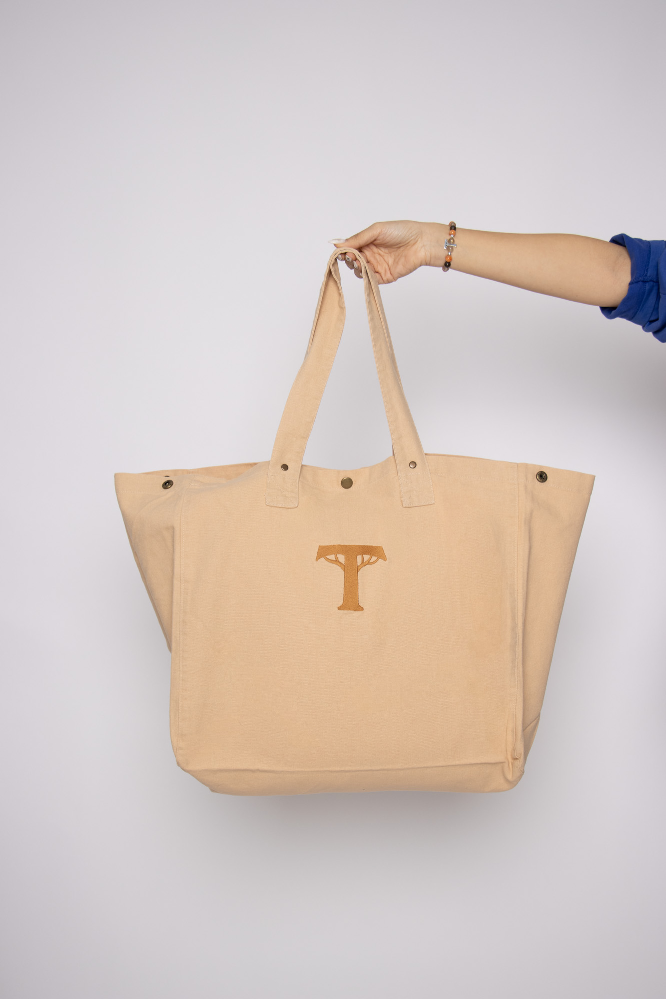 Bolso shopper 100% algodón- gran capacidad (Alegría) - Imagen 2