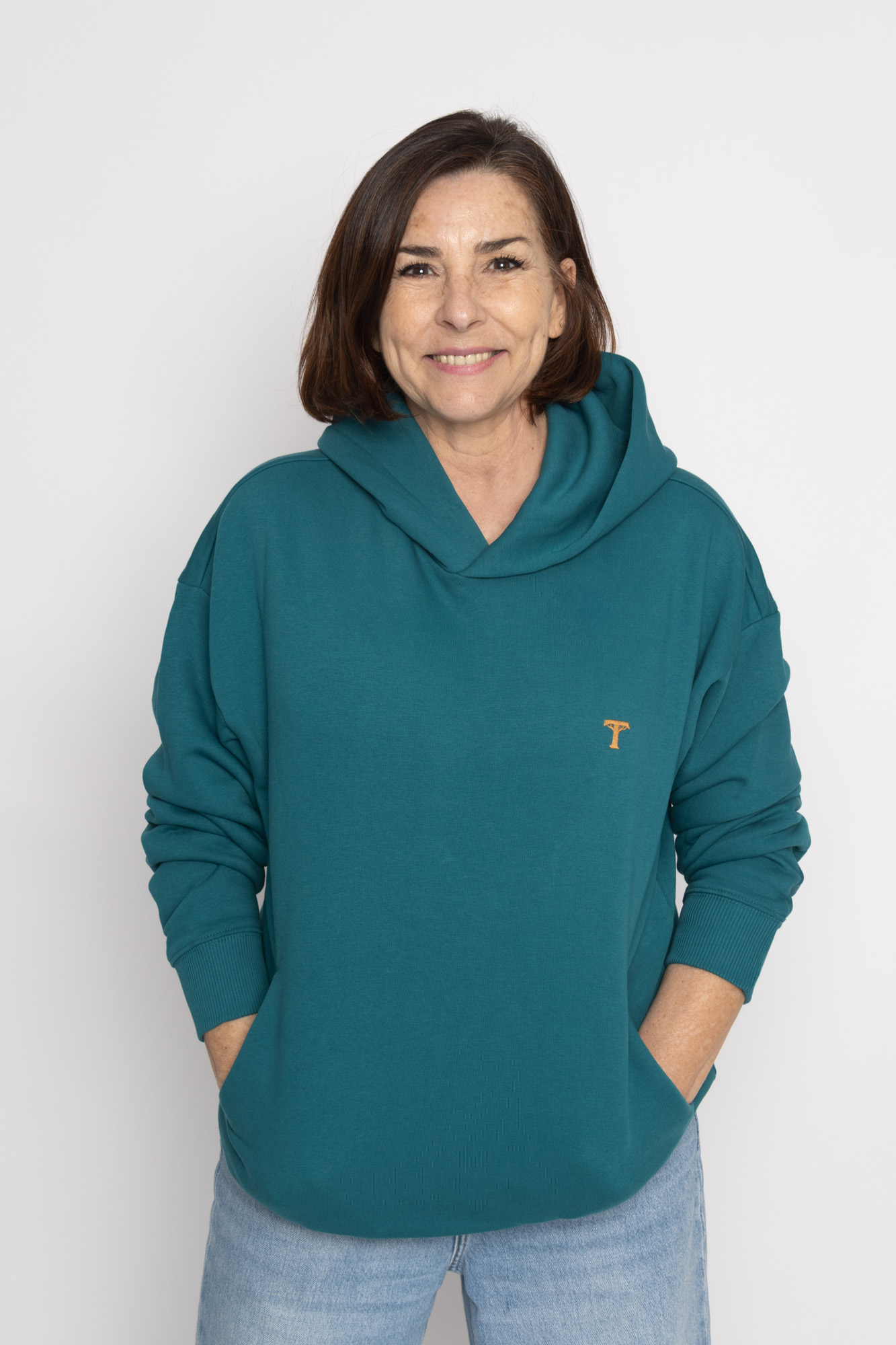 Sudadera con capucha en algodón orgánico y poliéster reciclado- unisex (Conexión)