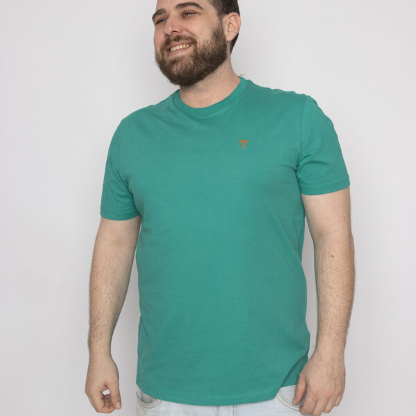 Camiseta en 100% algodón orgánico - unisex, verde gema. (Equilibrio)