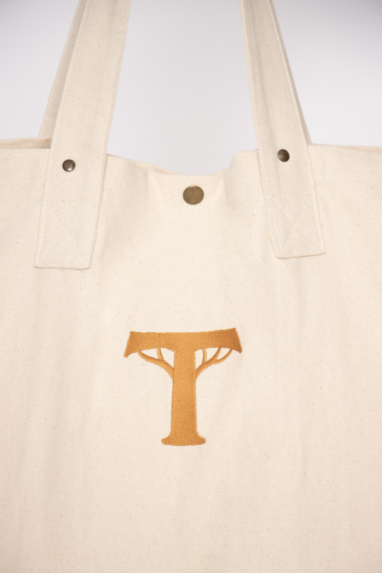 Bolso shopper 100% algodón- gran capacidad, color blanco amanecer (Nuevos comienzos) - Imagen 3