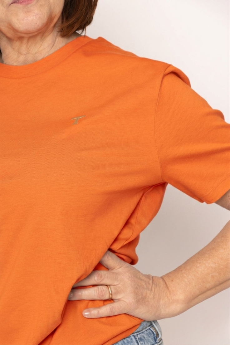 Camiseta 100% algodón orgánico- unisex. Color Naranja Persa (Alegría) - Imagen 3